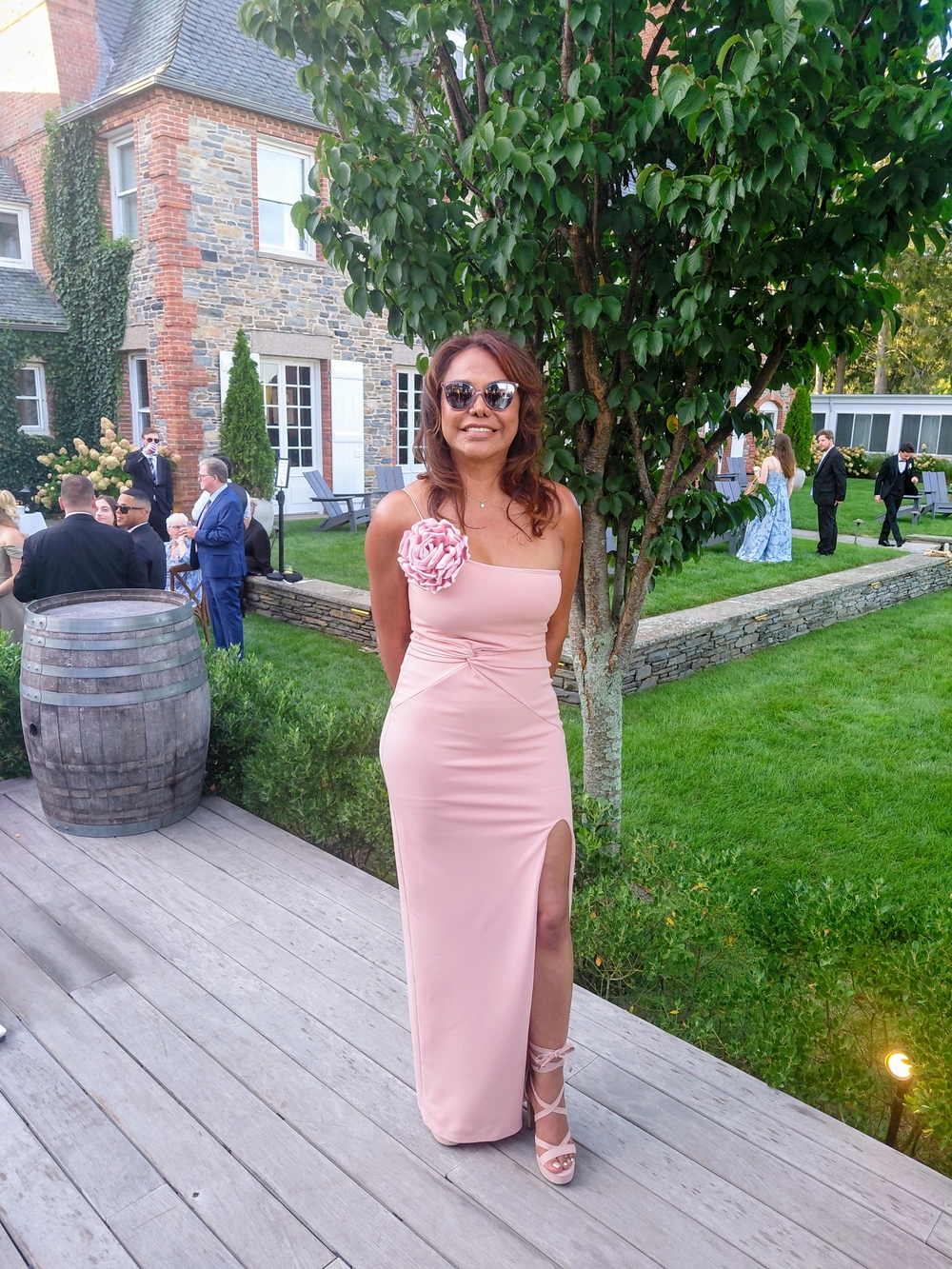 Asymmetrical One-Shoulder Pink Maxi Dress